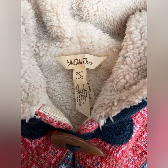 Matilda Jane Vest Warm Hugs Knitted Sherpa Vest Size 4 Adorable and Warm Girls - Picture 2 of 6